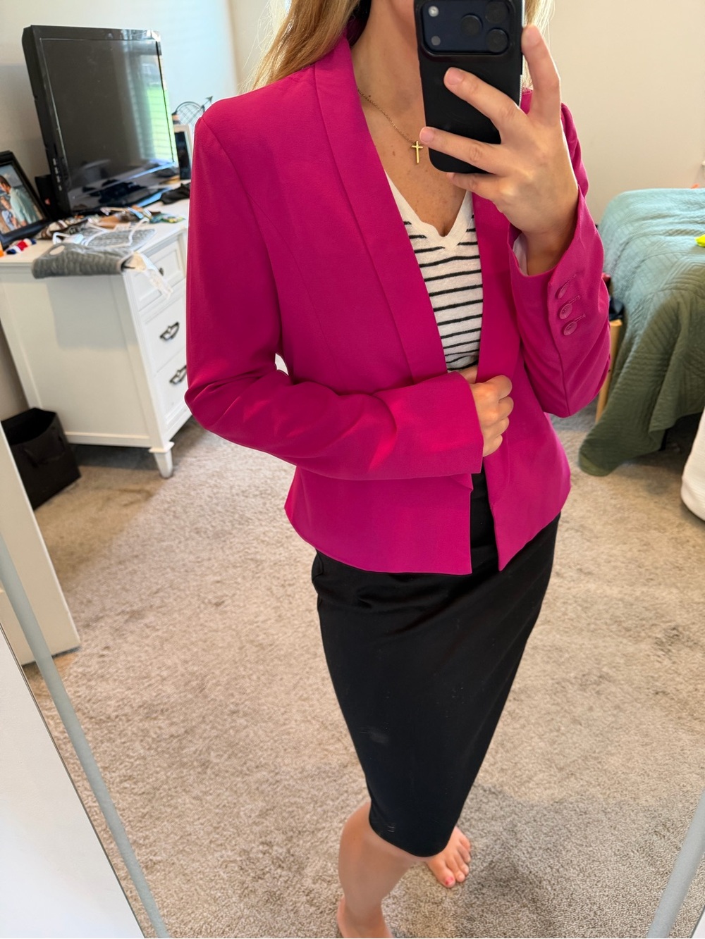 Ark & Co Girls' Bright Fuchsia Blazer